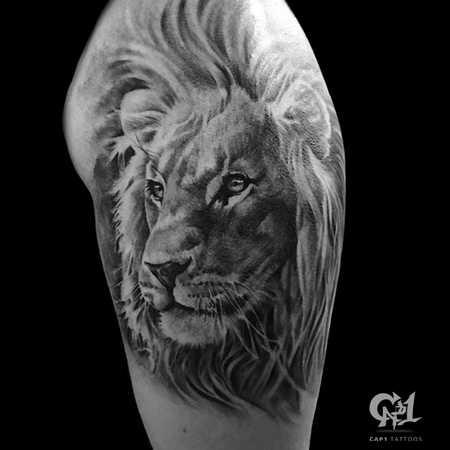 Tattoos - Realistic Lion Tattoo - 126140
